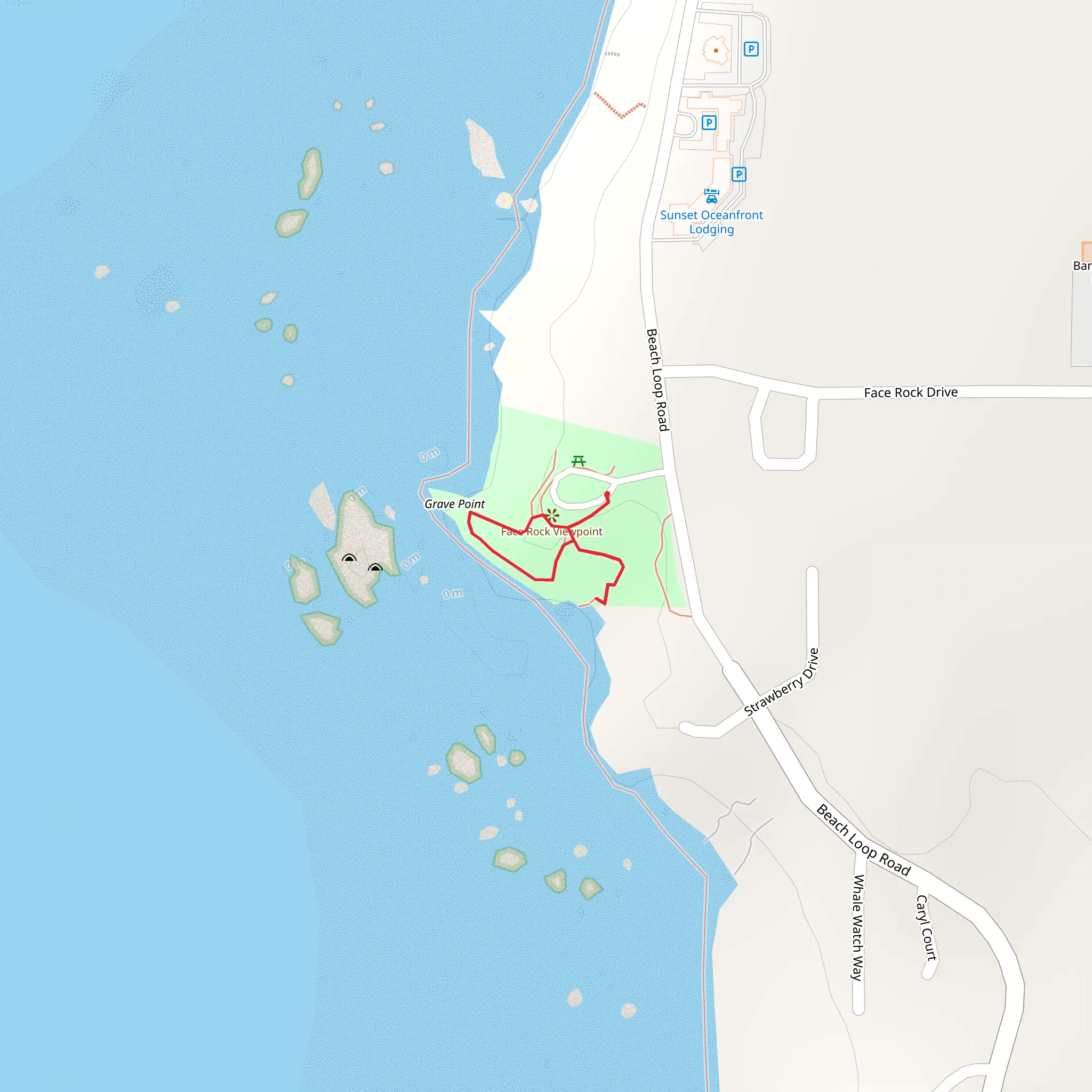 Face Rock State Park Loop mobile static map