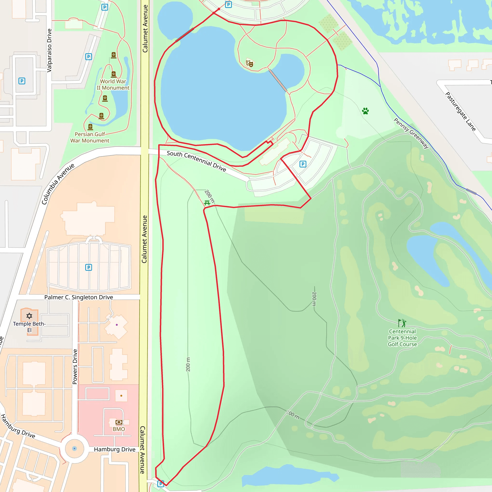 Maynard Lake Loop mobile static map
