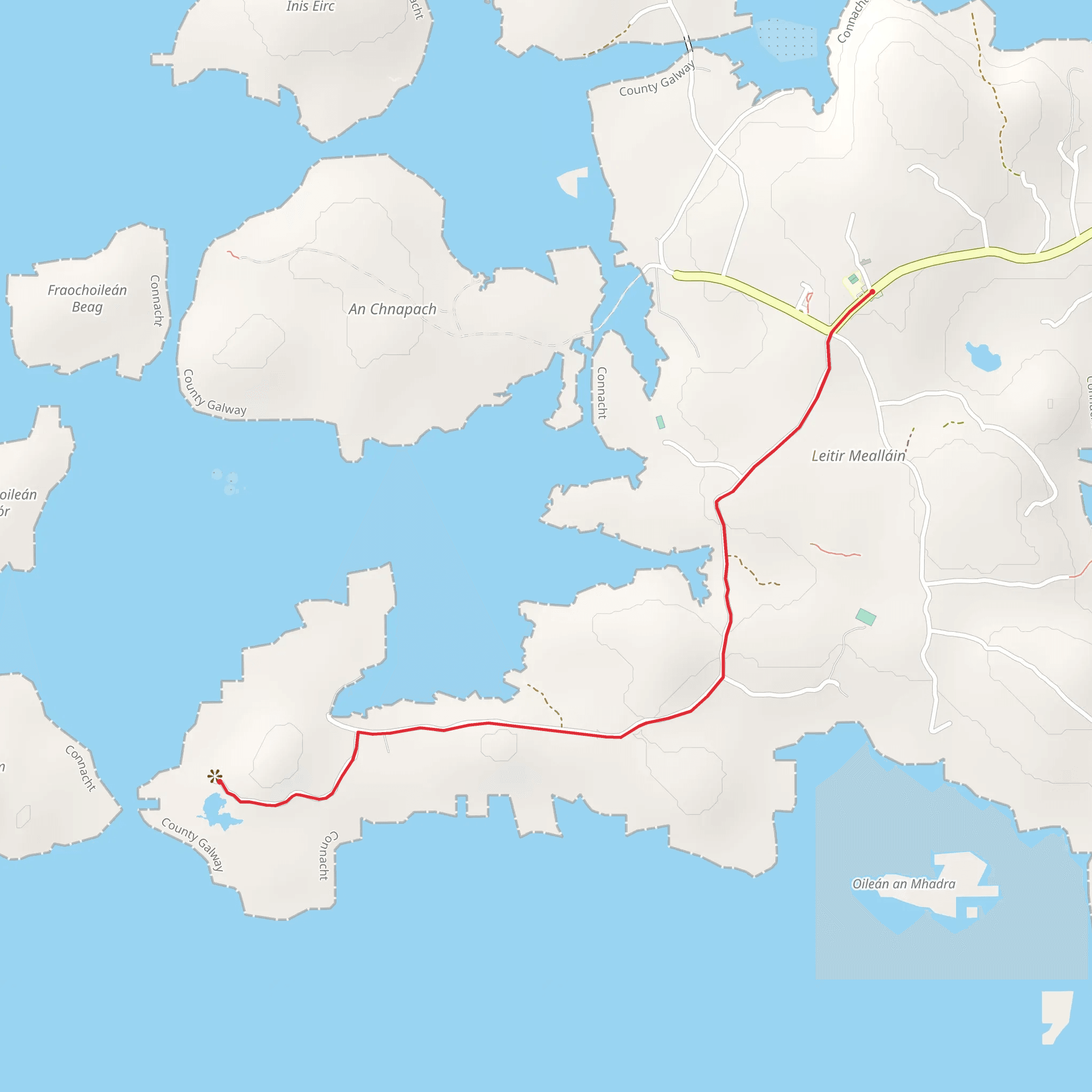 Bealach Siuloidi Leitir Meallain - Green Trail Golam Head mobile static map