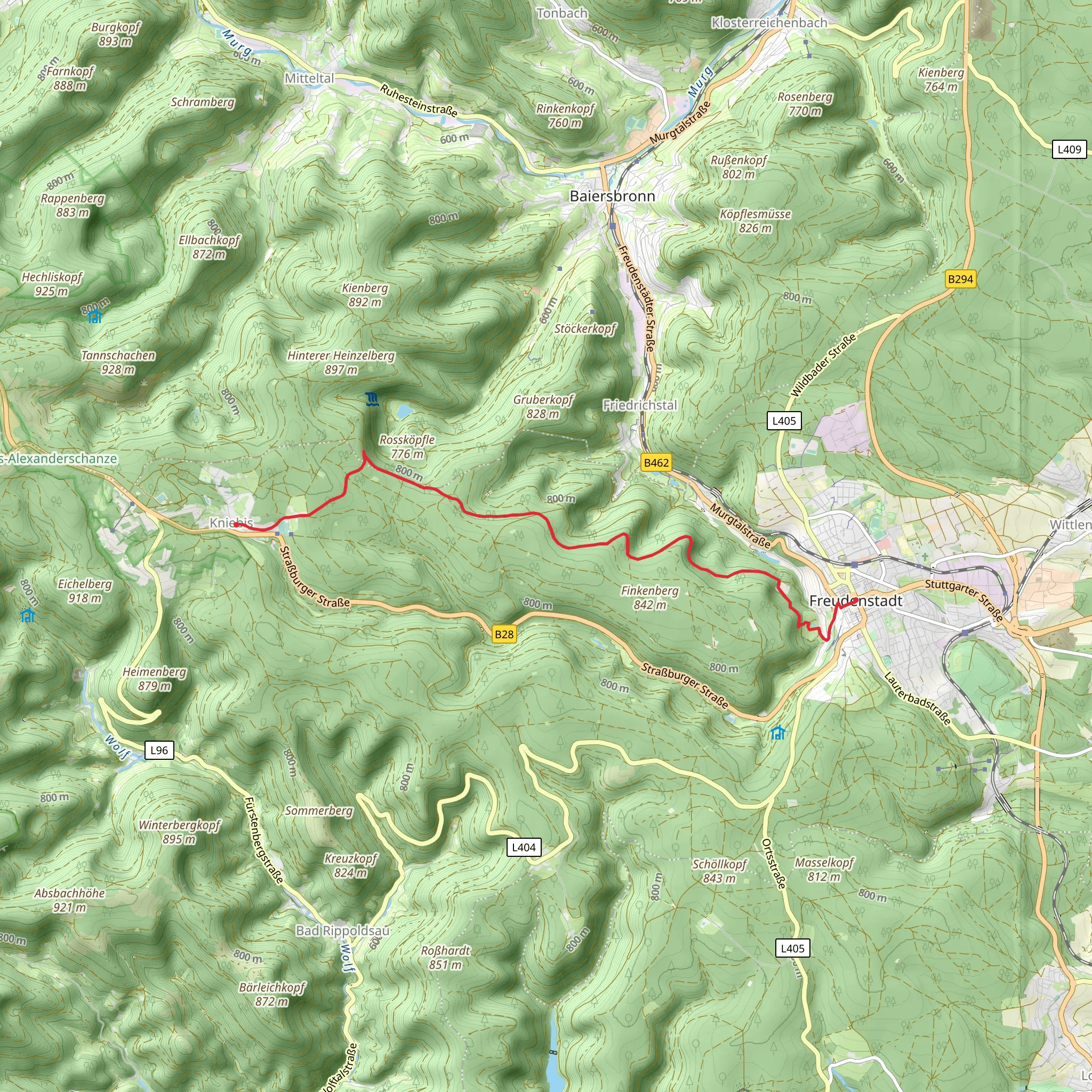 Freudenstadt - Kniebis mobile static map
