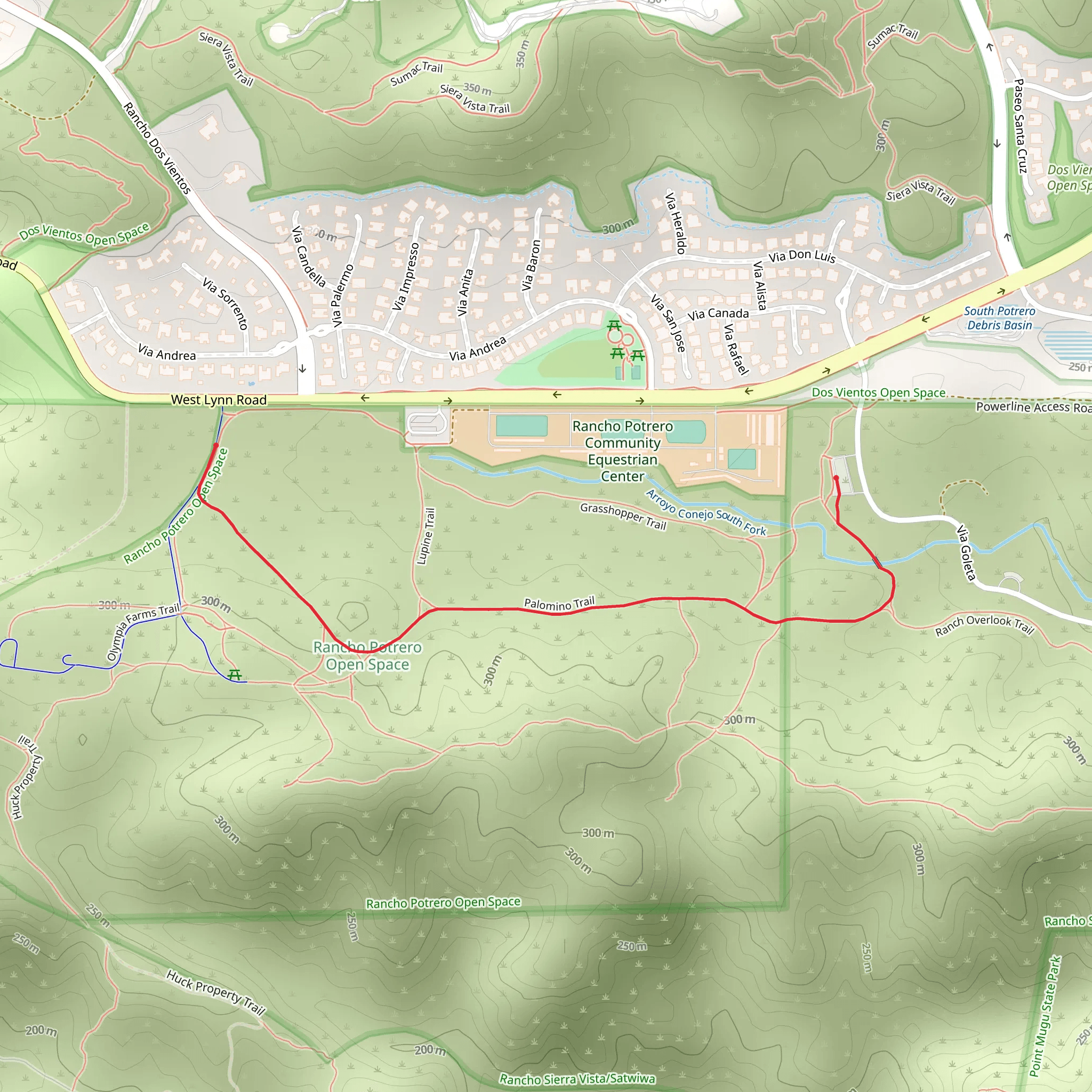 Palomino Trail mobile static map