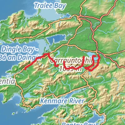 Kerry Way 6-Day Moderate Tour (Hillwalk Tours) mobile static map