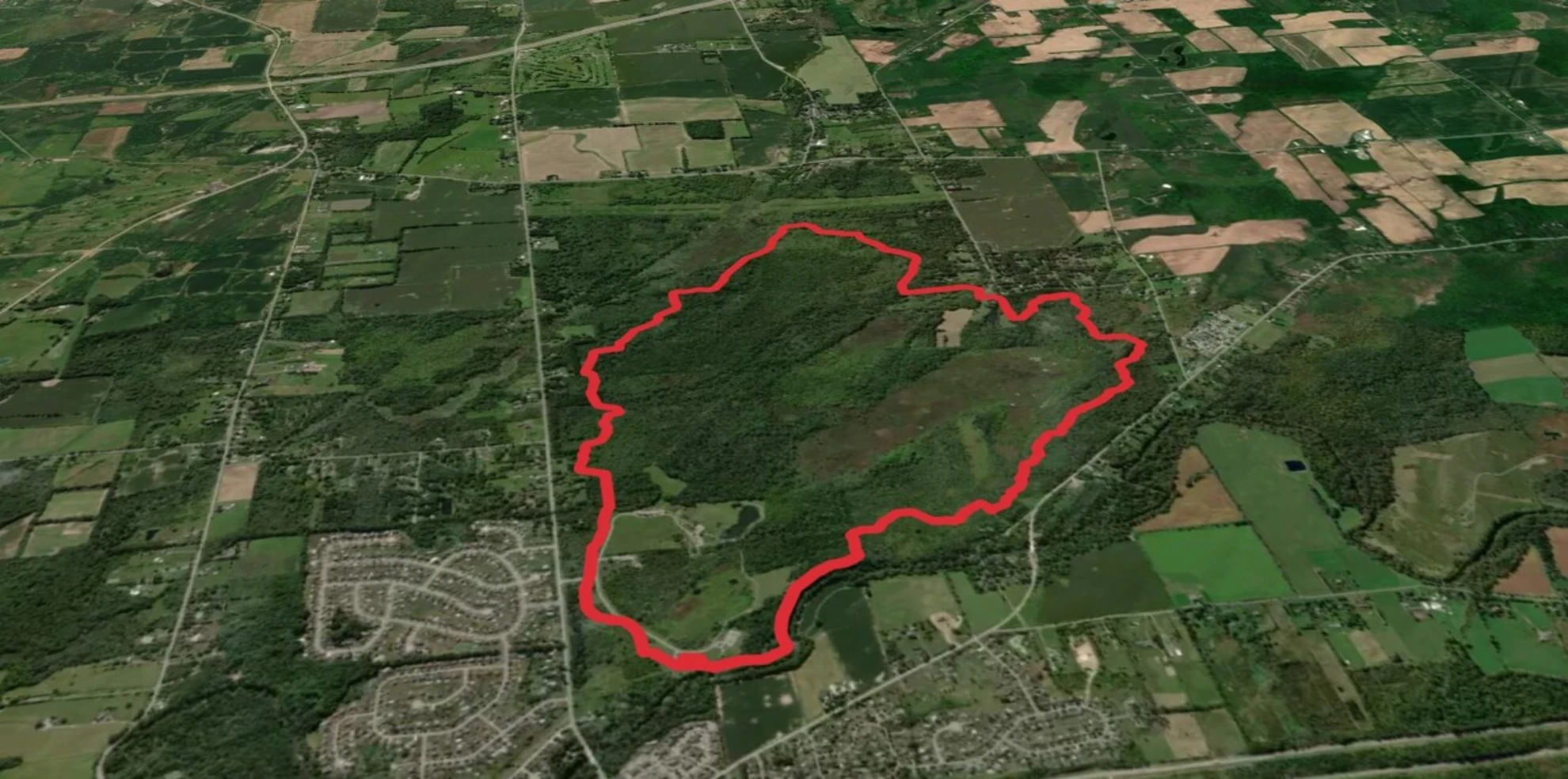 An image depicting the trail Black Creek Park Loop Trail and its surrounding area.