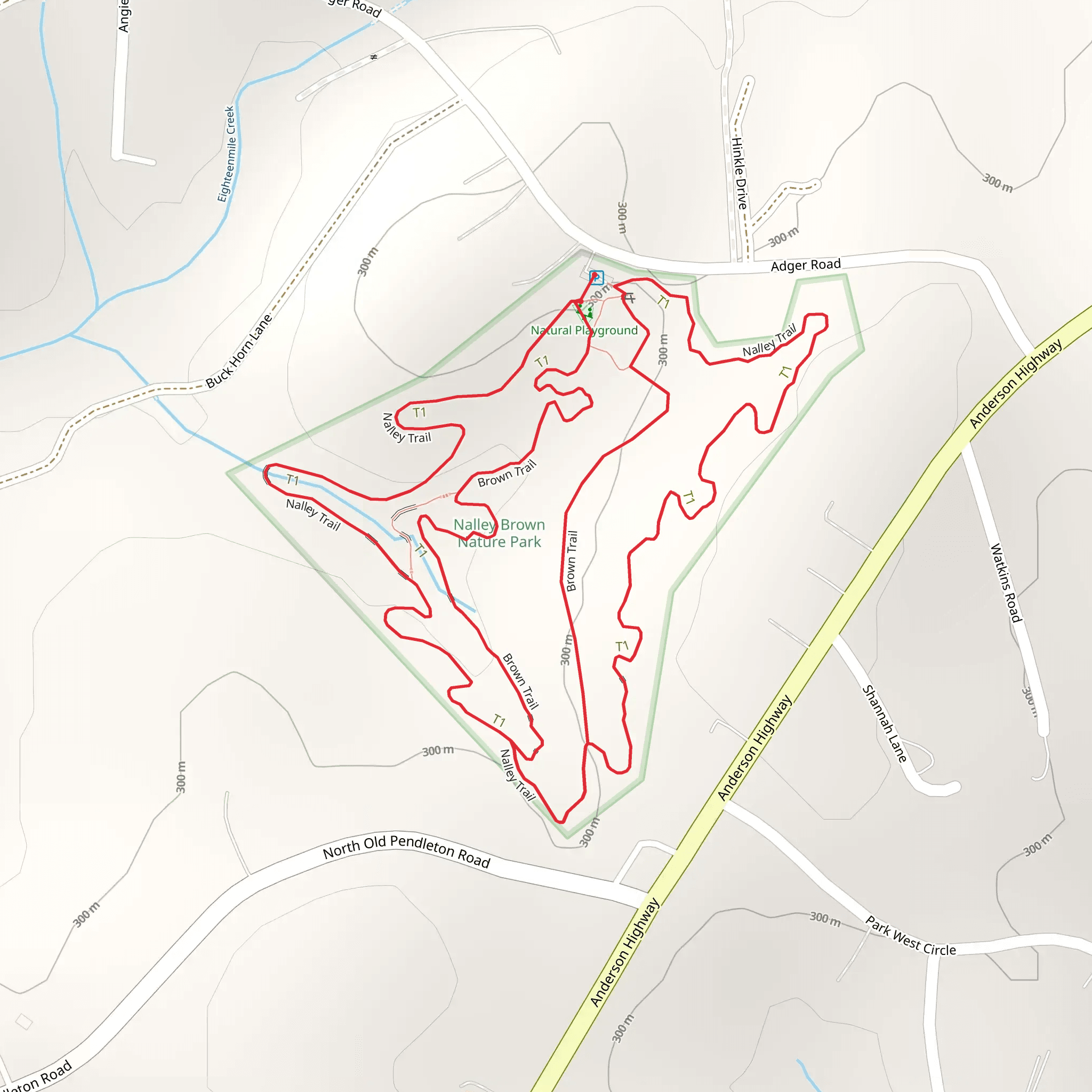 Brown Loop Trail mobile static map