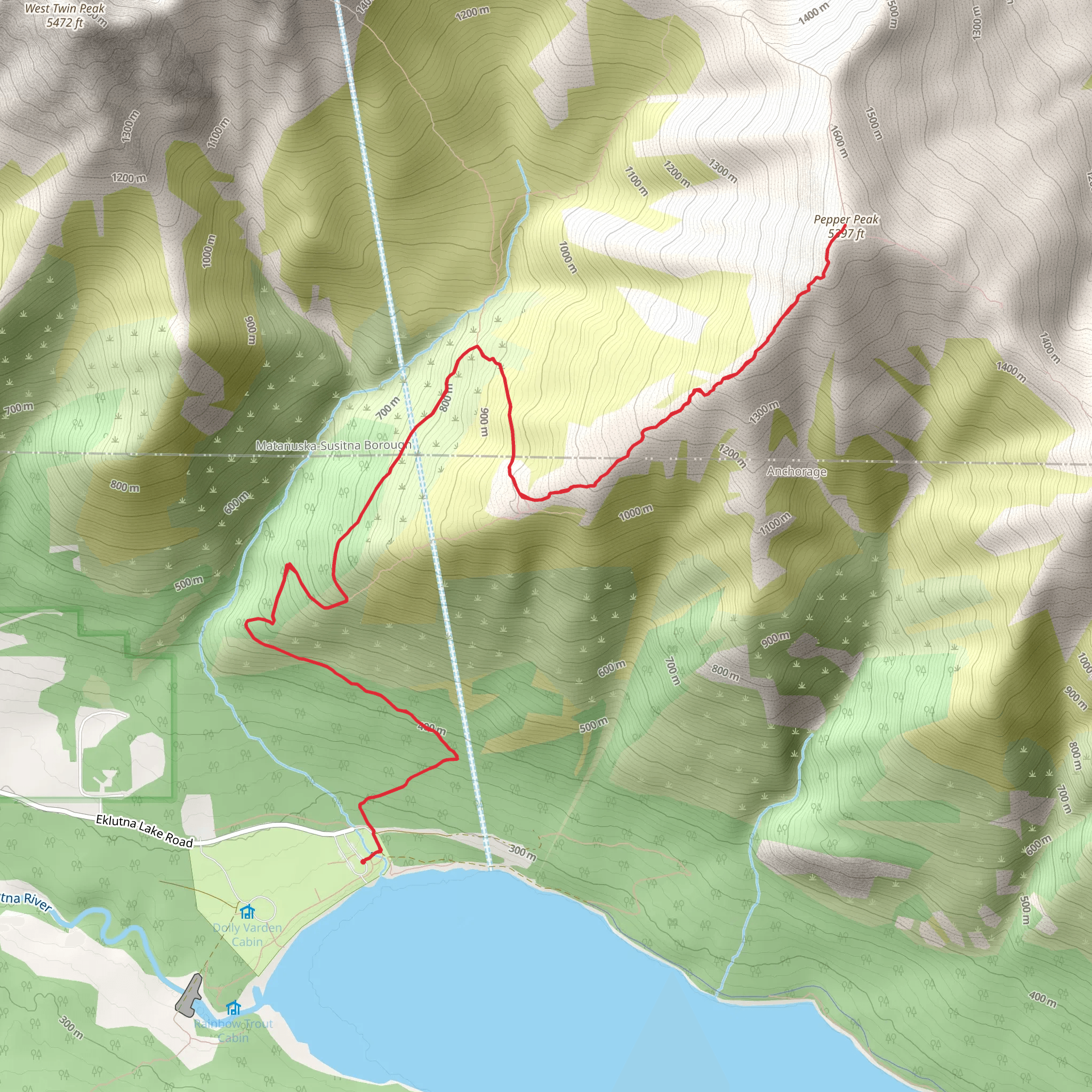 Pepper Peak Trail mobile static map