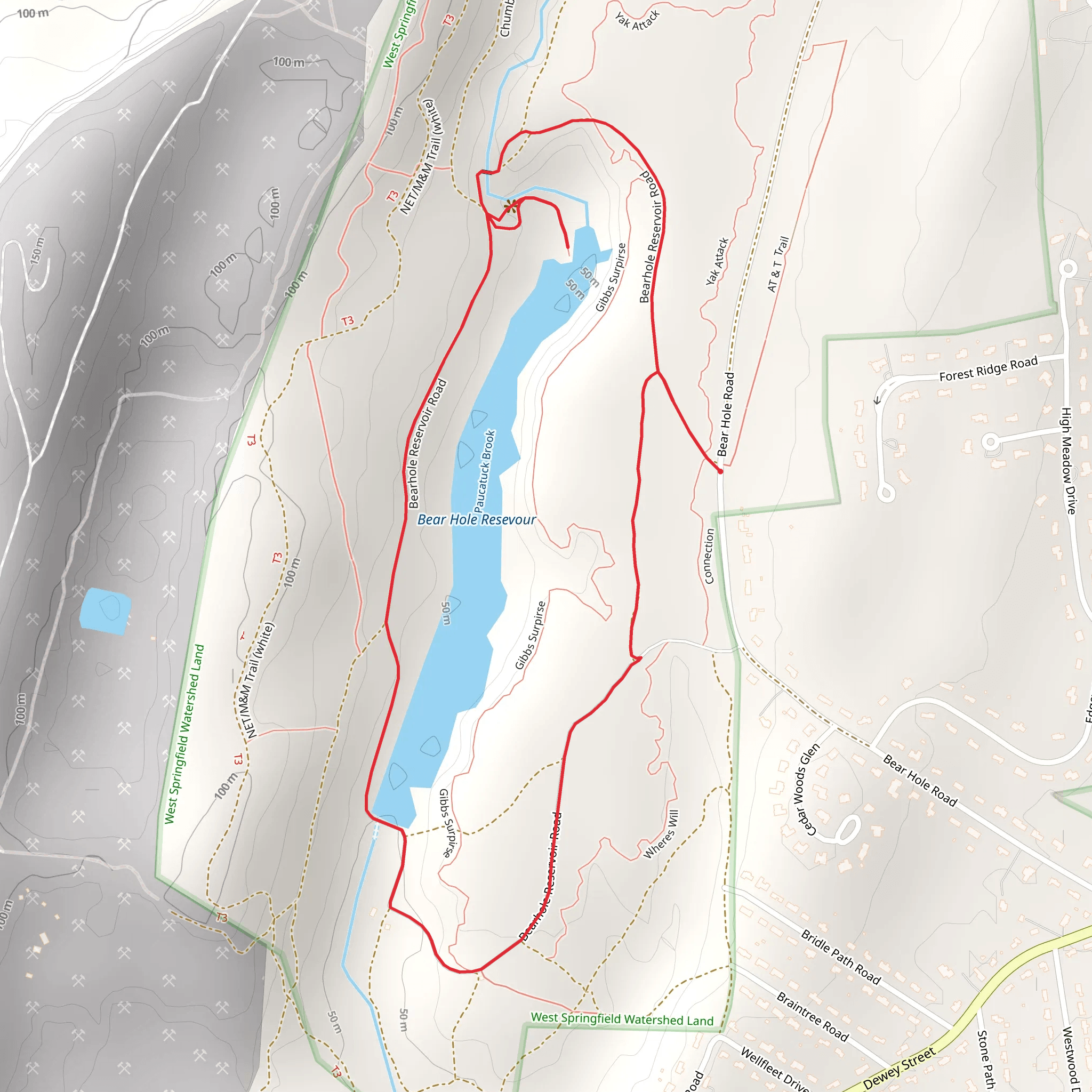 Bearhole Reservoir from Bear Hole Road mobile static map