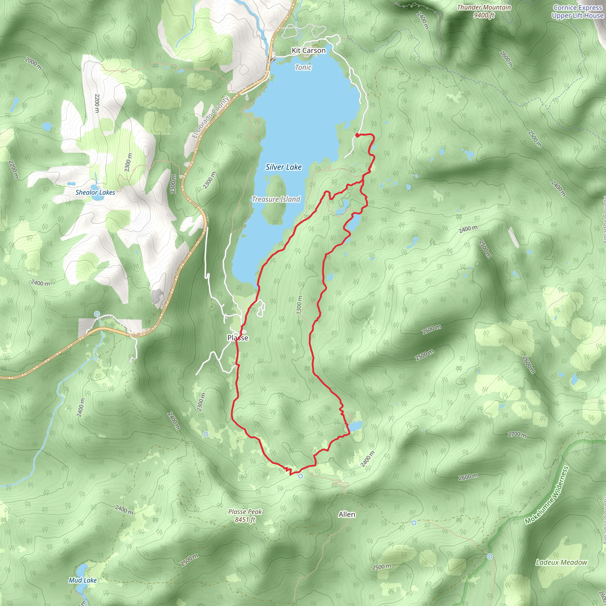 Granite Lake - Hidden Lake Loop Trail mobile static map