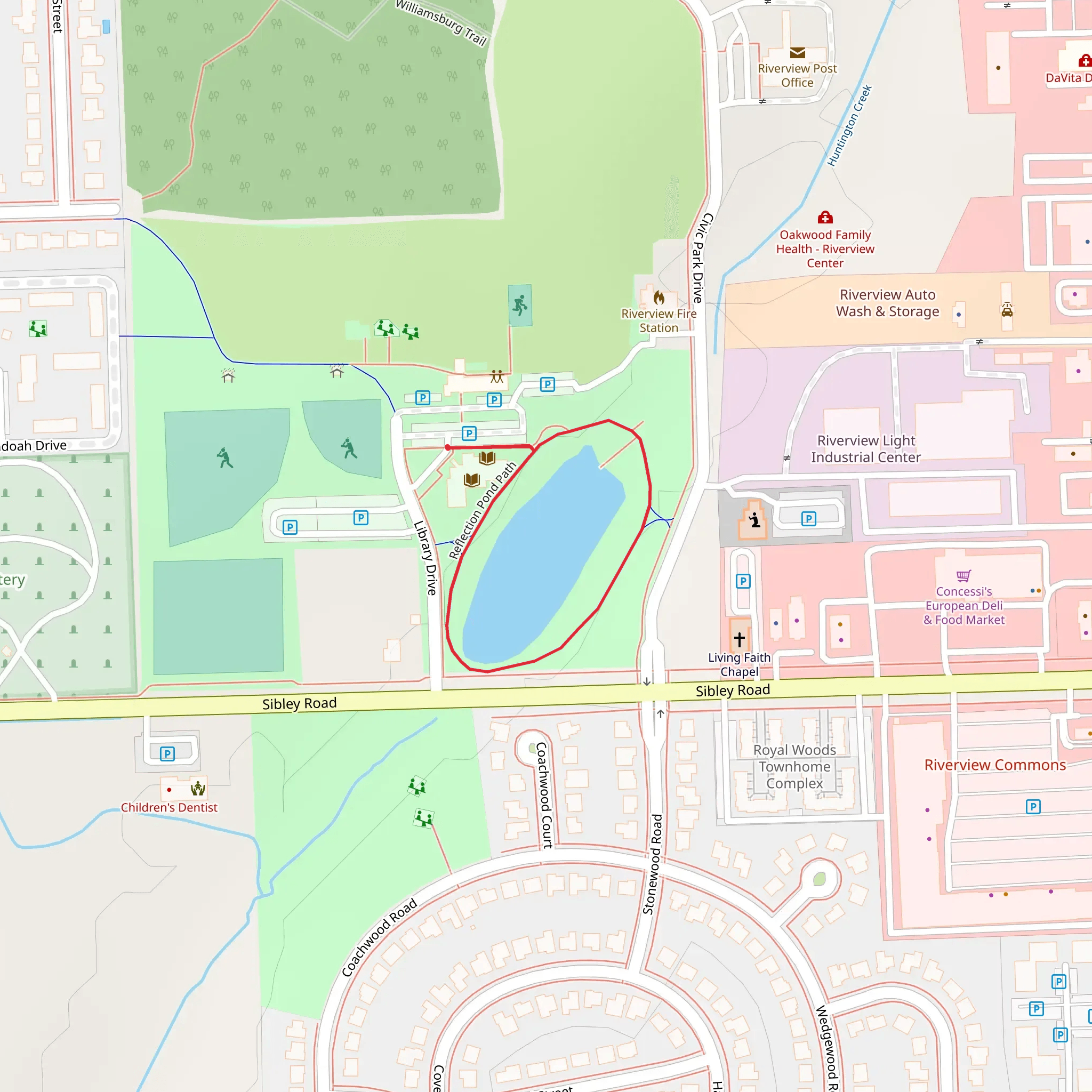 Reflection Pond Path Loop mobile static map