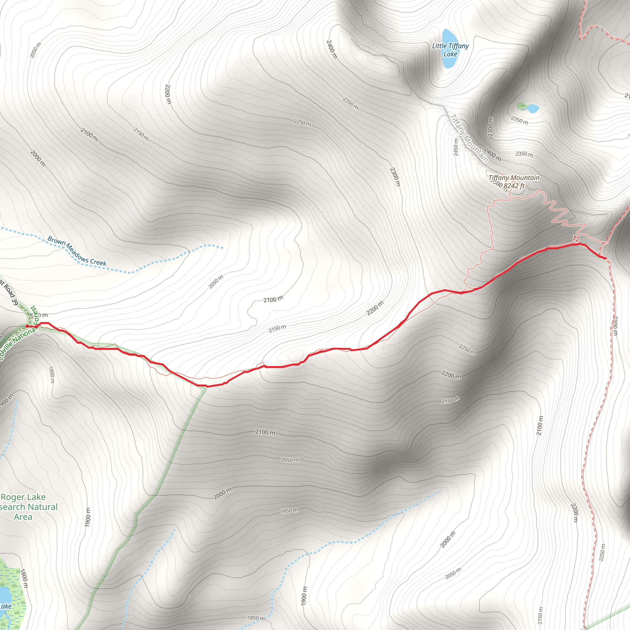 Freezeout Ridge Trail mobile static map