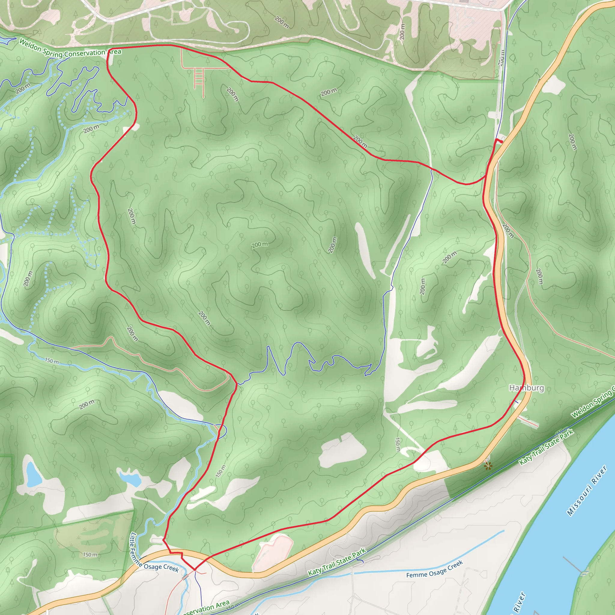 Lost Valley, Abandoned Road and Hamburg Loop Trail mobile static map