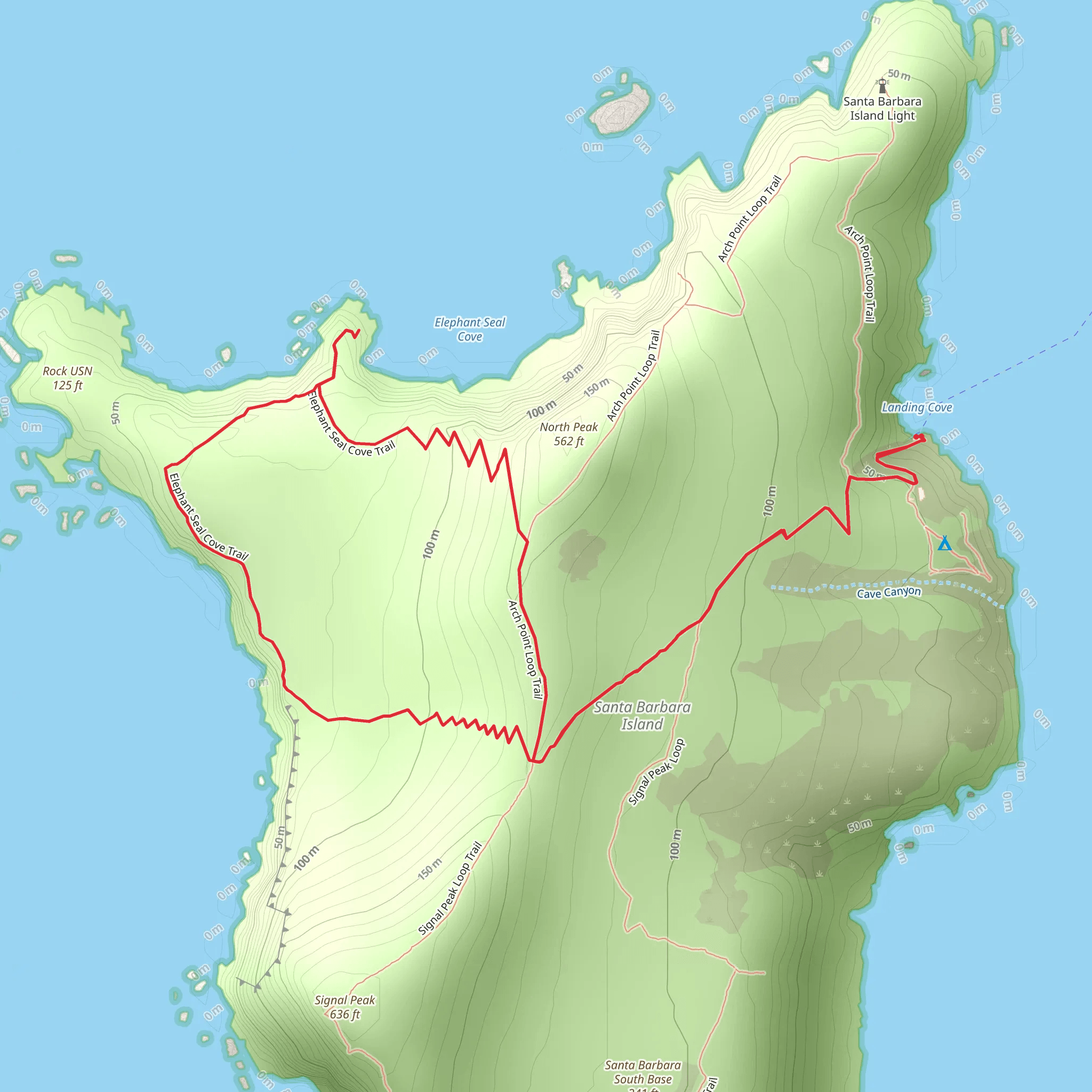 Elephant Seal Cove Loop Trail mobile static map