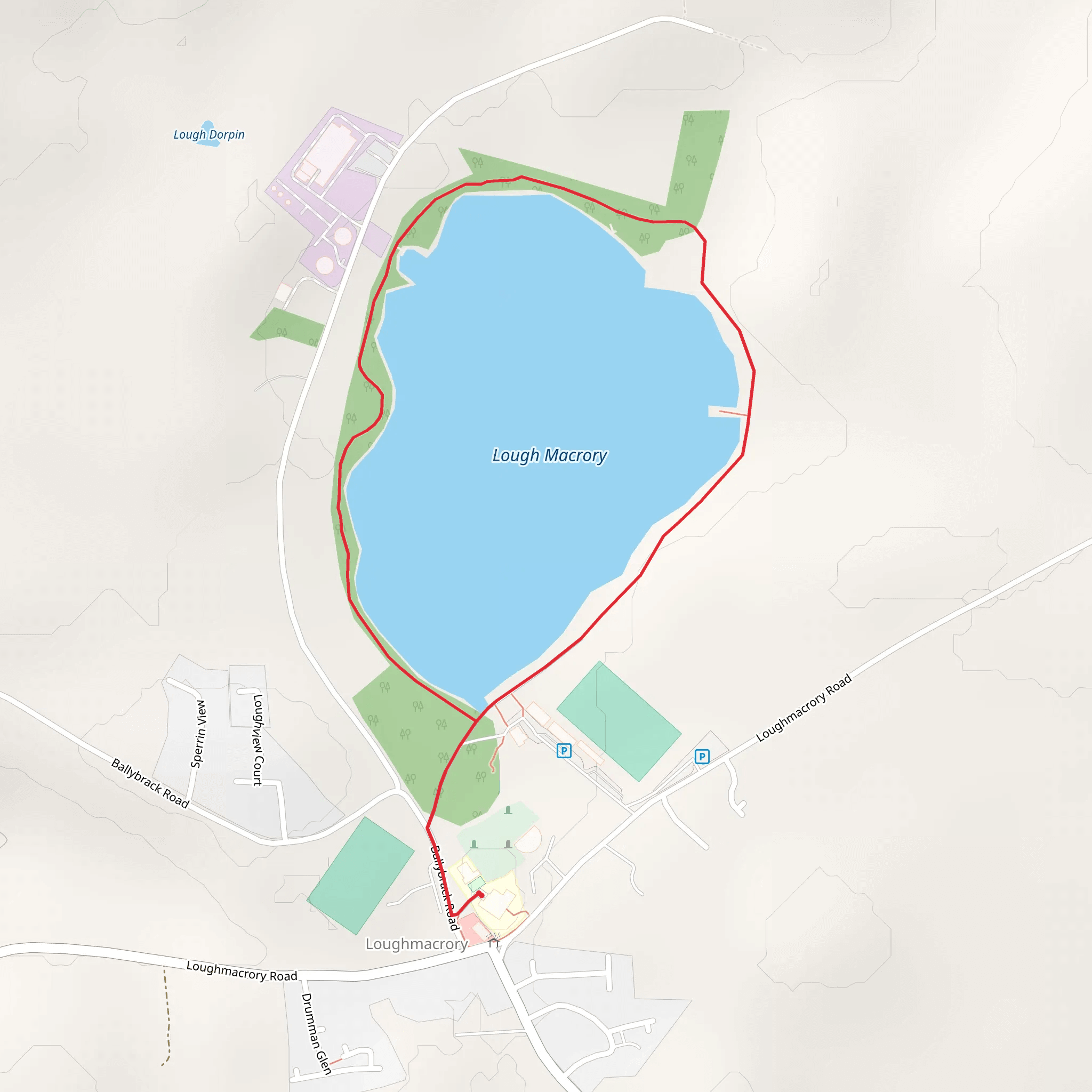 Loughmacrory Lough mobile static map