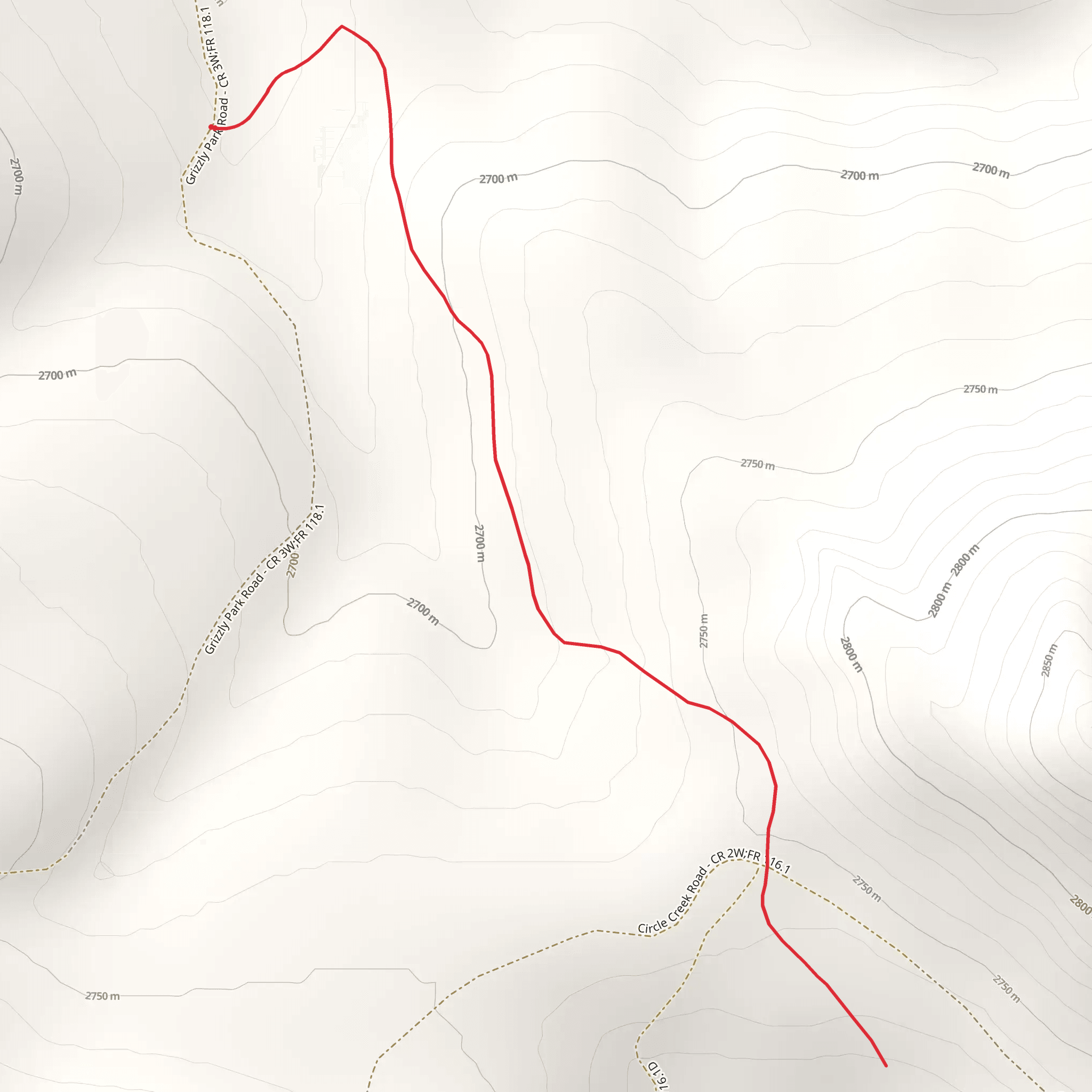 Grizzly Park Trail mobile static map