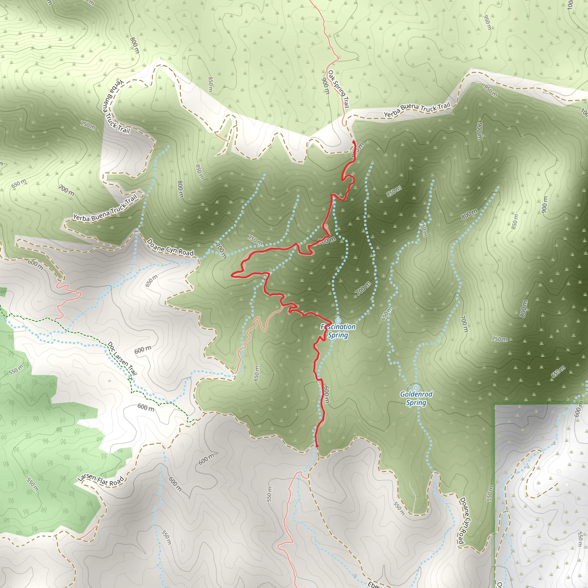 Fascination Springs Trail mobile static map
