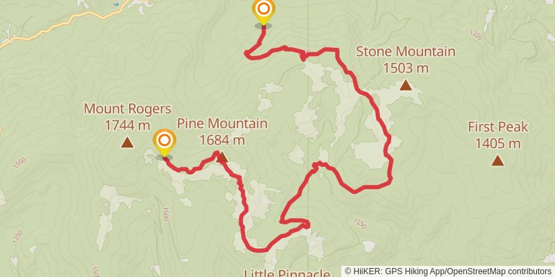 Appalachian Trail stage 54 Map