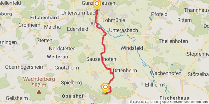 Altmülthal Panoramaweg alt 1 Map