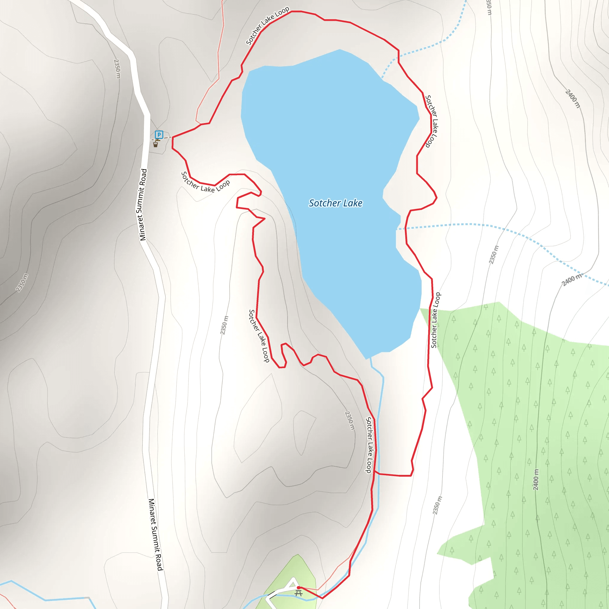 Sotcher Lake Loop mobile static map