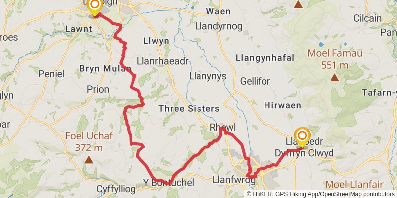 Castles in North Wales stage 7 Map