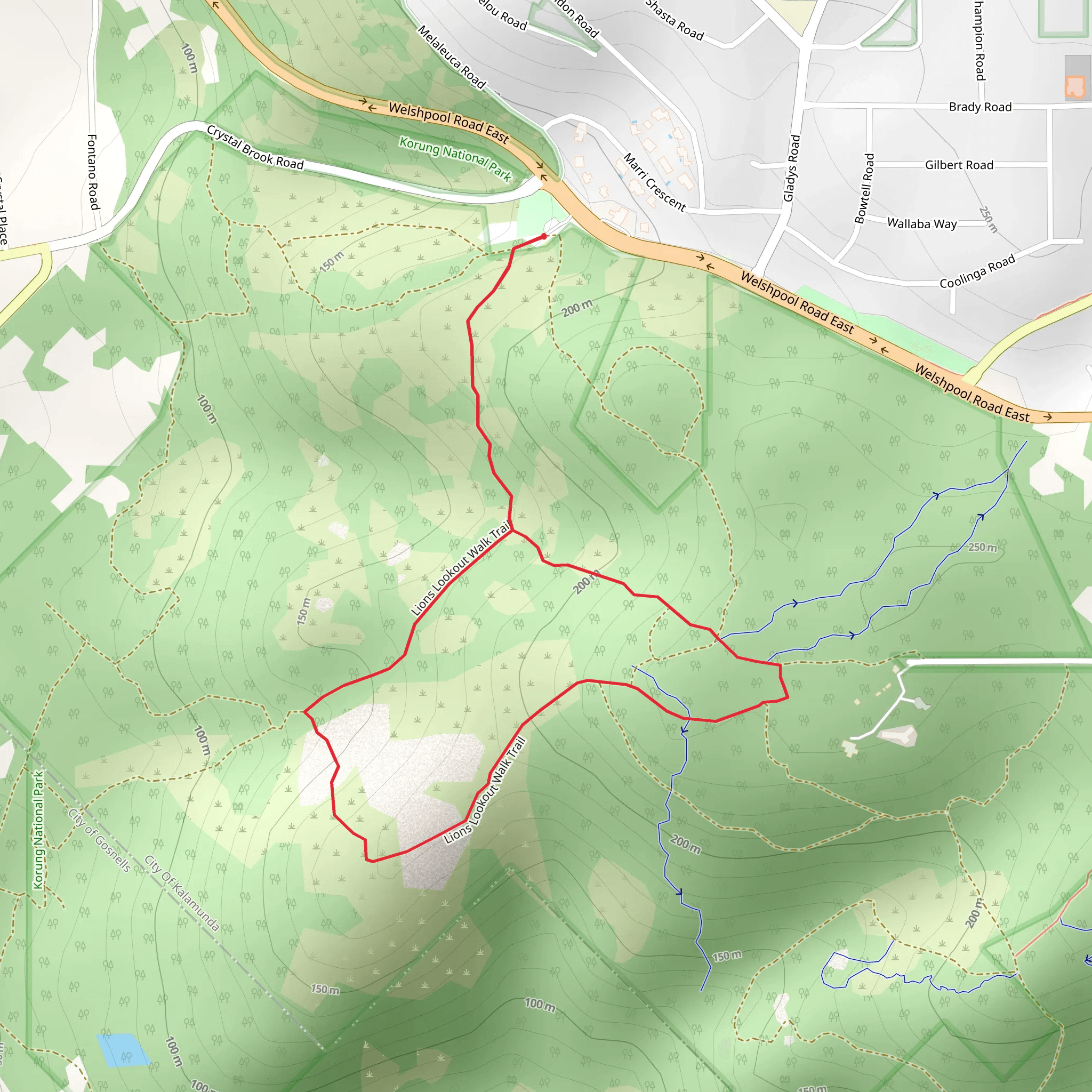 Lions Lookout Walk mobile static map