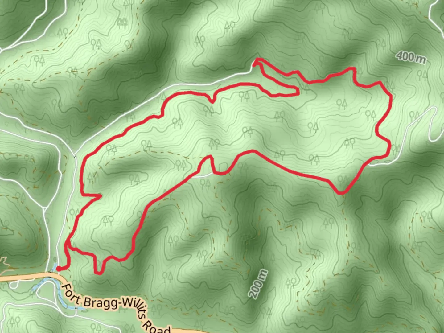 An image depicting the trail Fort Bragg-Willits Road Loop - North and its surrounding area.