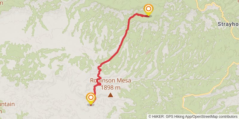 Squirrel Canyon Trail stage 2 Map