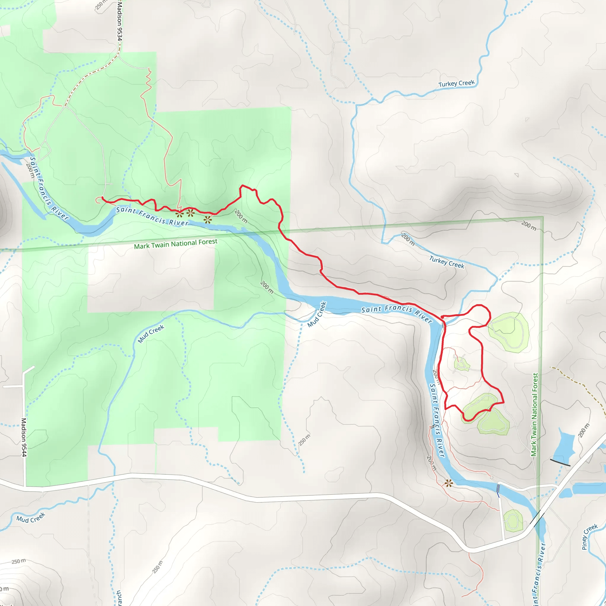 St Francis River Walk mobile static map