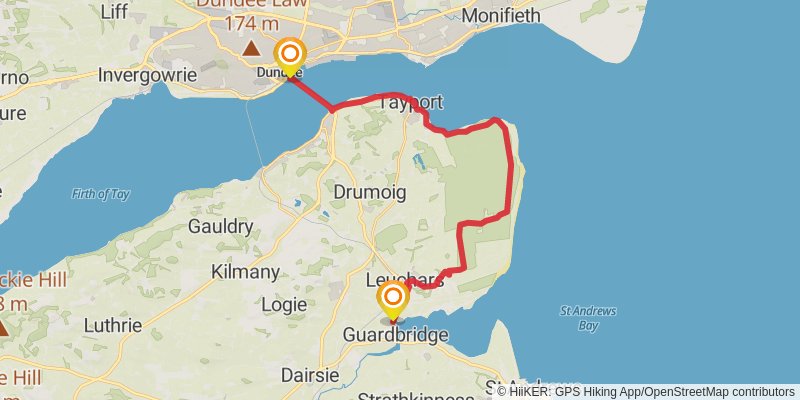 St Columba's Way stage 17 Map