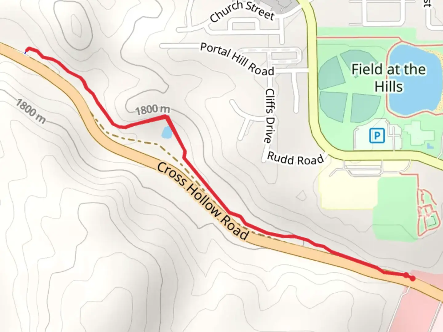 An image depicting the trail Cross Hollow Road Walk and its surrounding area.