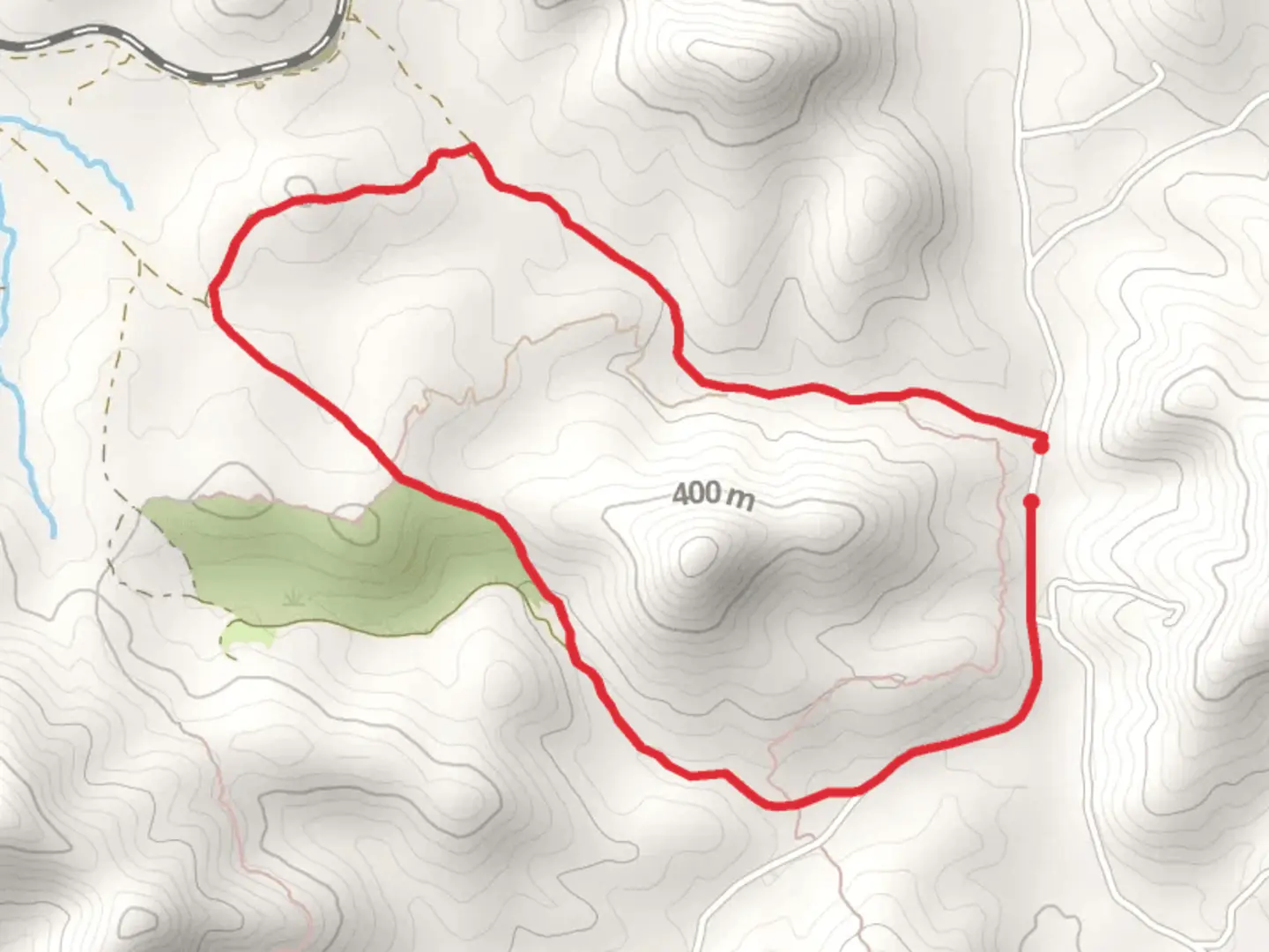 An image depicting the trail Serpentine Loop Road North and its surrounding area.