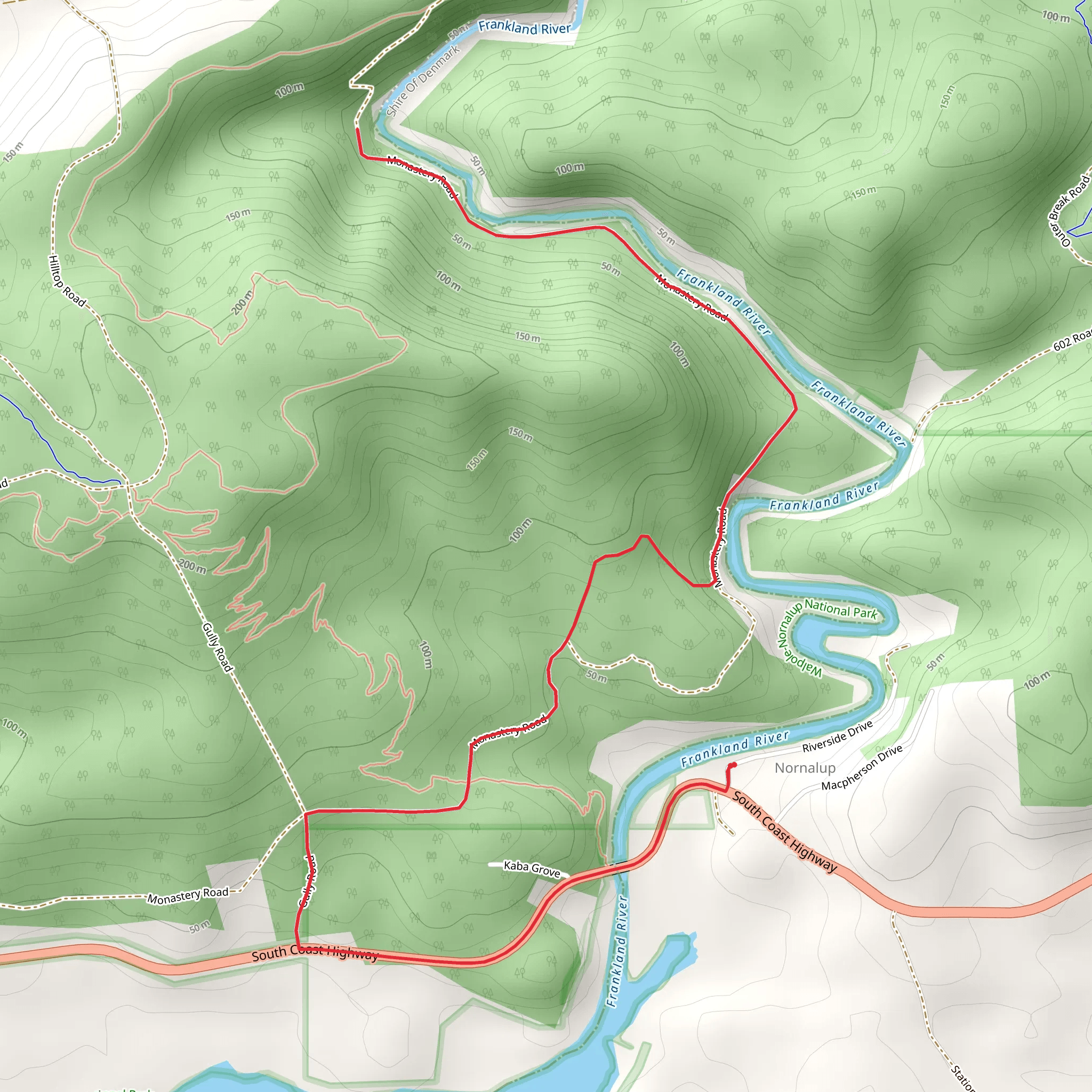 Nornalup to Monastery Landing Walk mobile static map