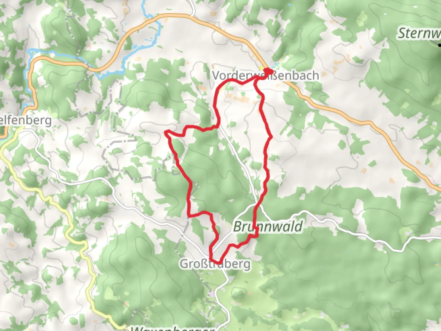 An image depicting the trail Trabergrunde - 41 and its surrounding area.