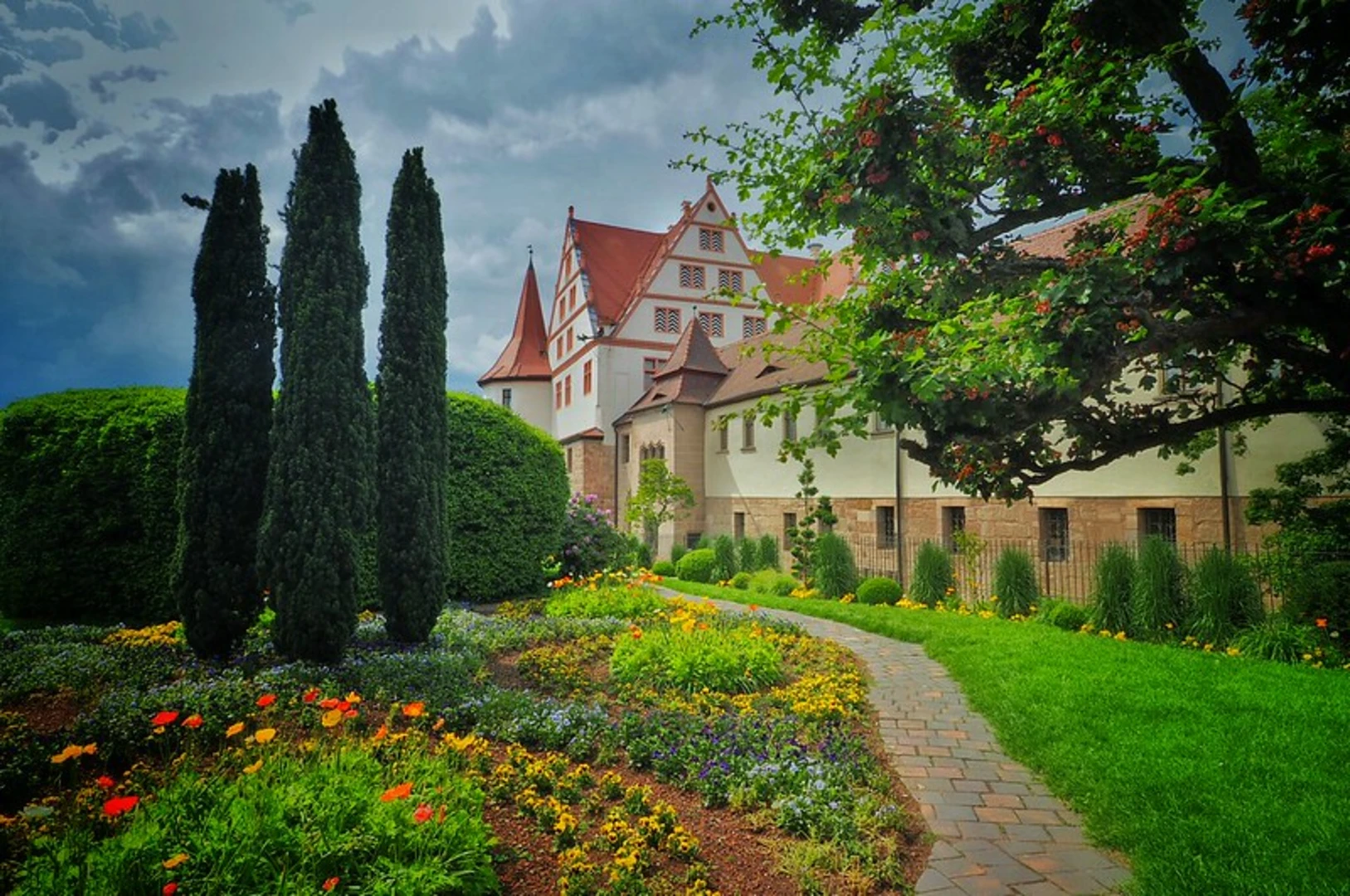 An image depicting the trail Hofstetten, Schloss Ratibor and River Roth Loop and its surrounding area.