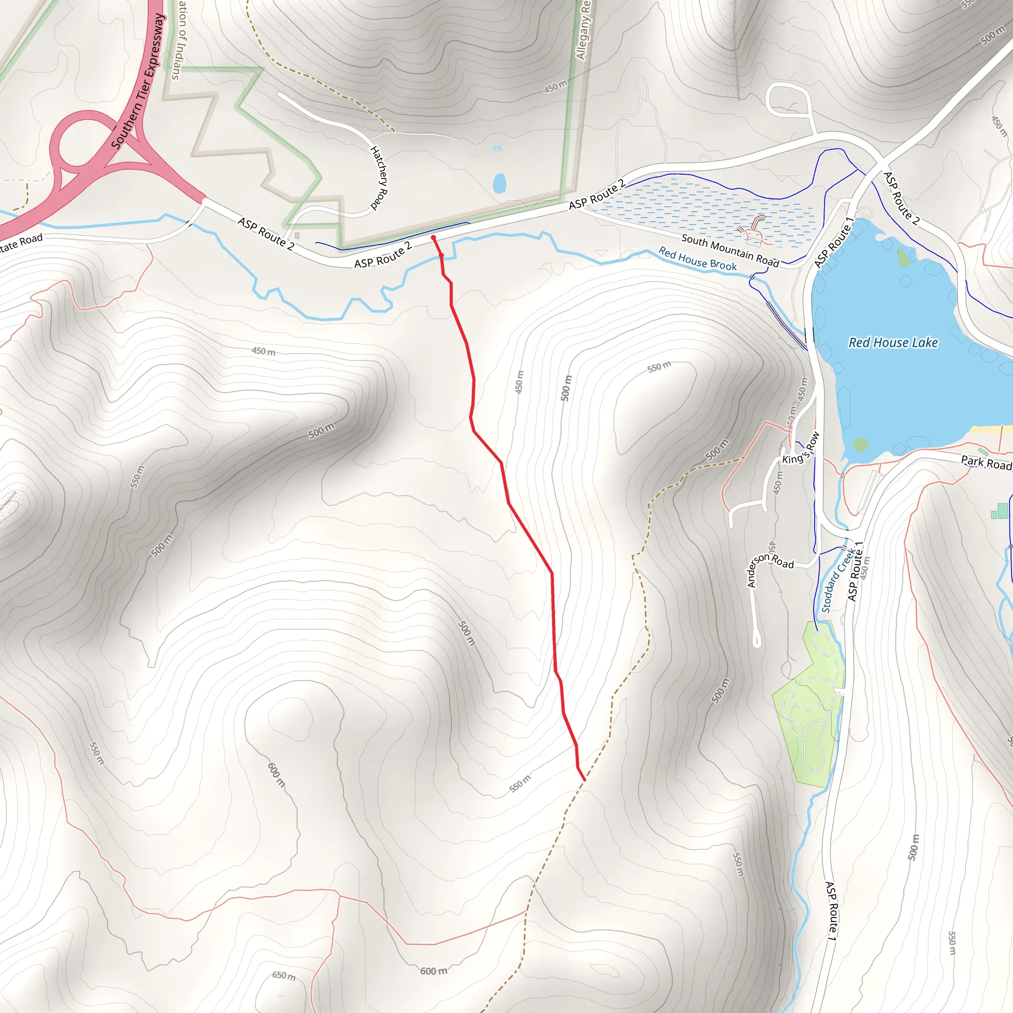 Red House Brook Trail mobile static map