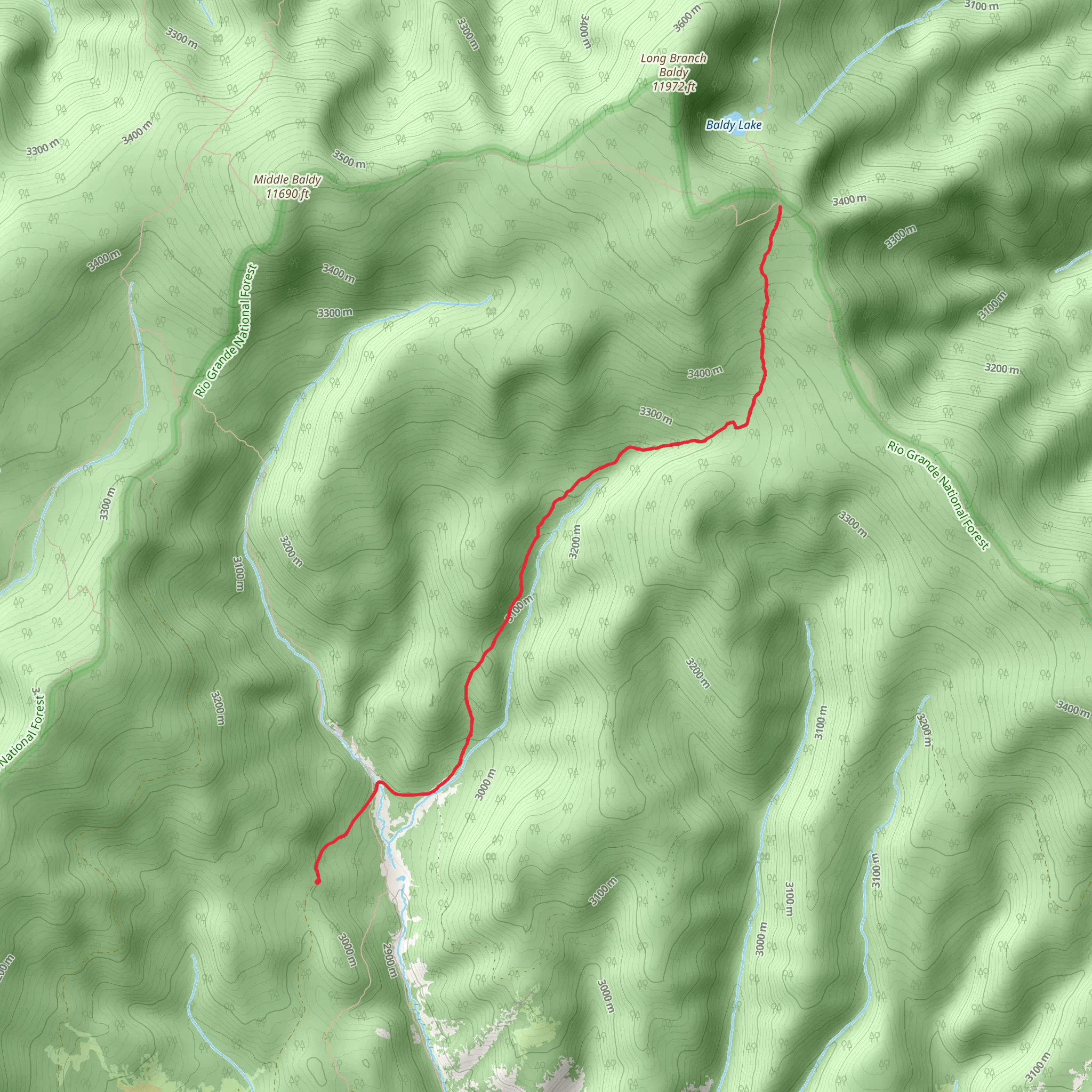 East Sheep Creek Trail mobile static map