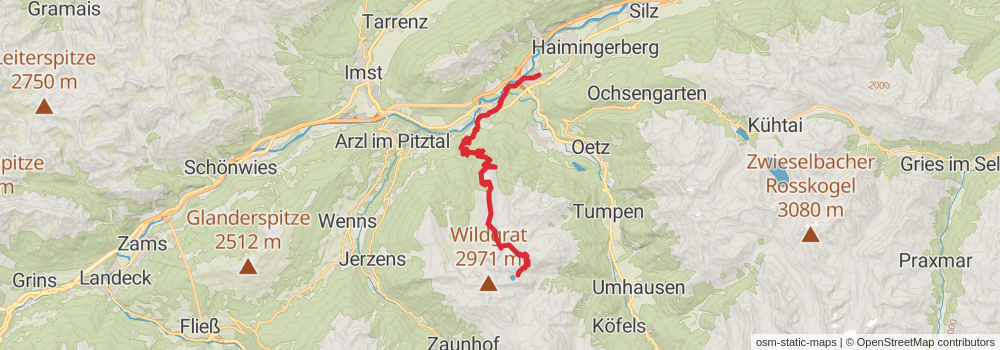 Ötztal Trek stage 17 Map