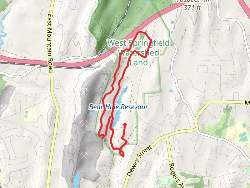 Bearhole Reservoir via Metacomet Monadnock Trail