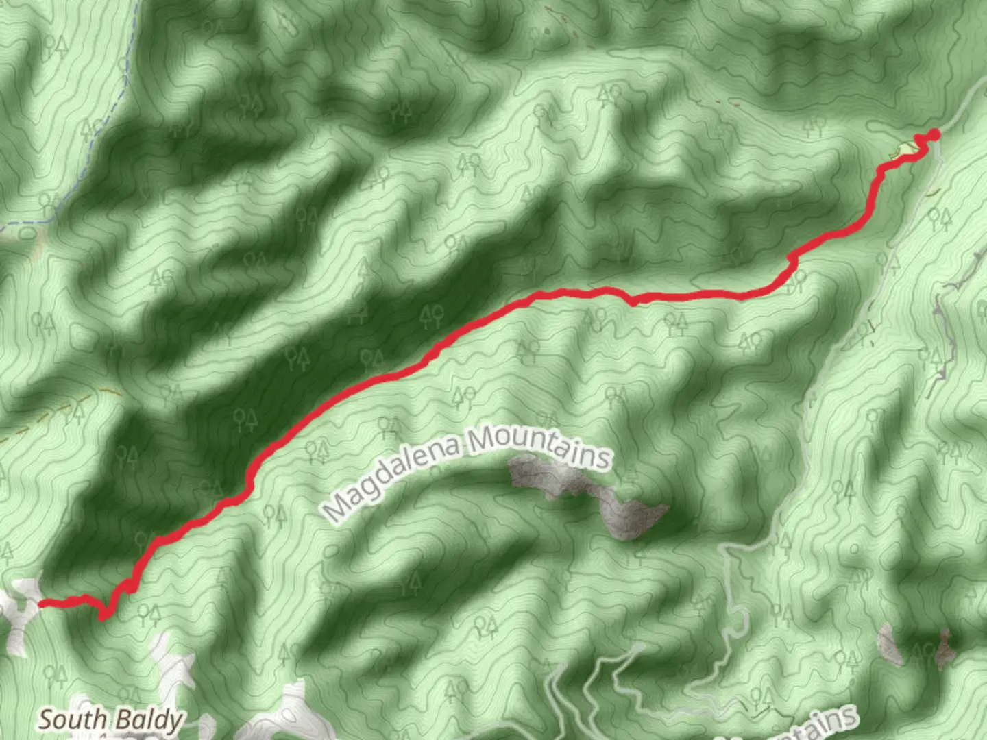An image depicting the trail Copper Canyon and its surrounding area.