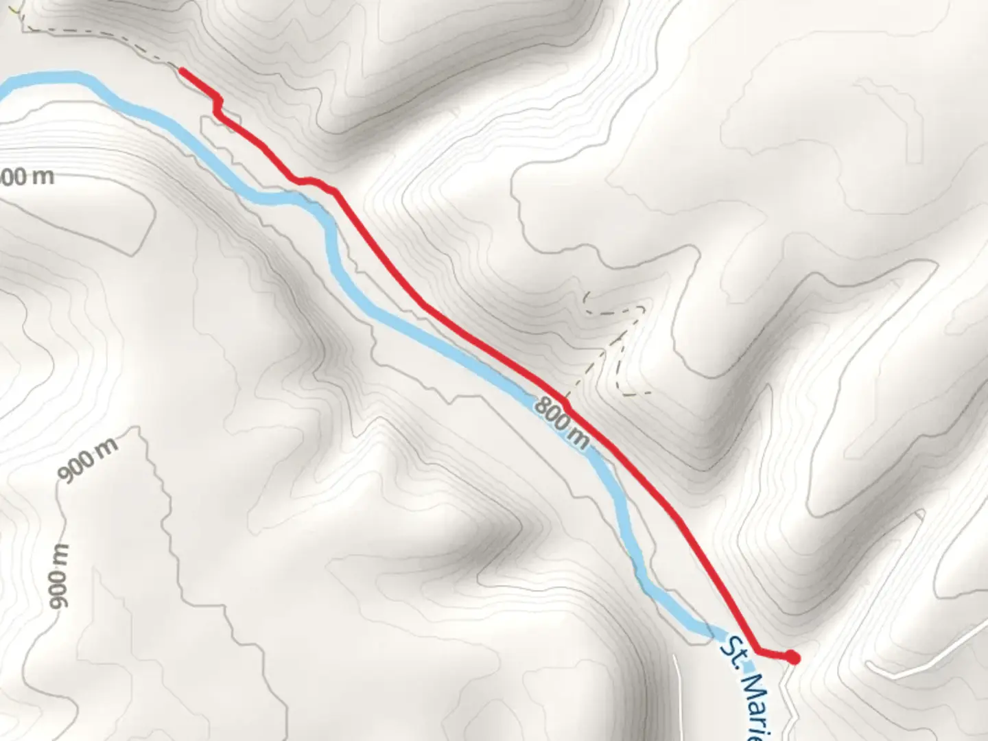 An image depicting the trail Bigelow Mill Road - Saint Maries River and its surrounding area.