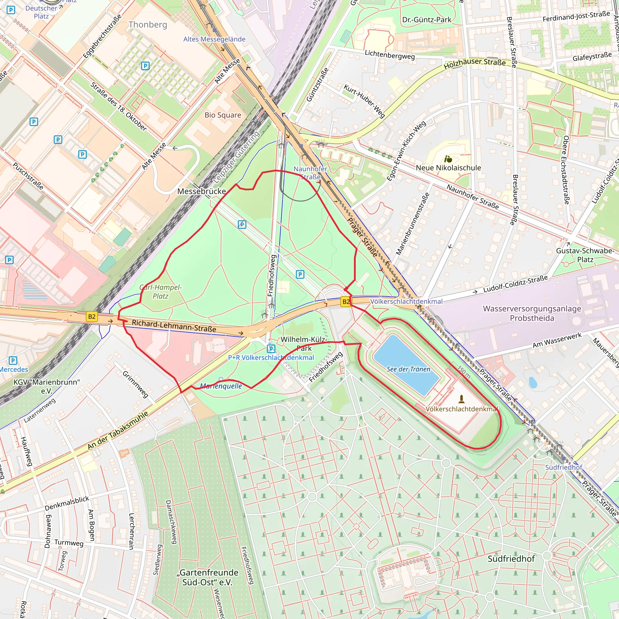 Wilhelm-Külz-Park Loop mobile static map