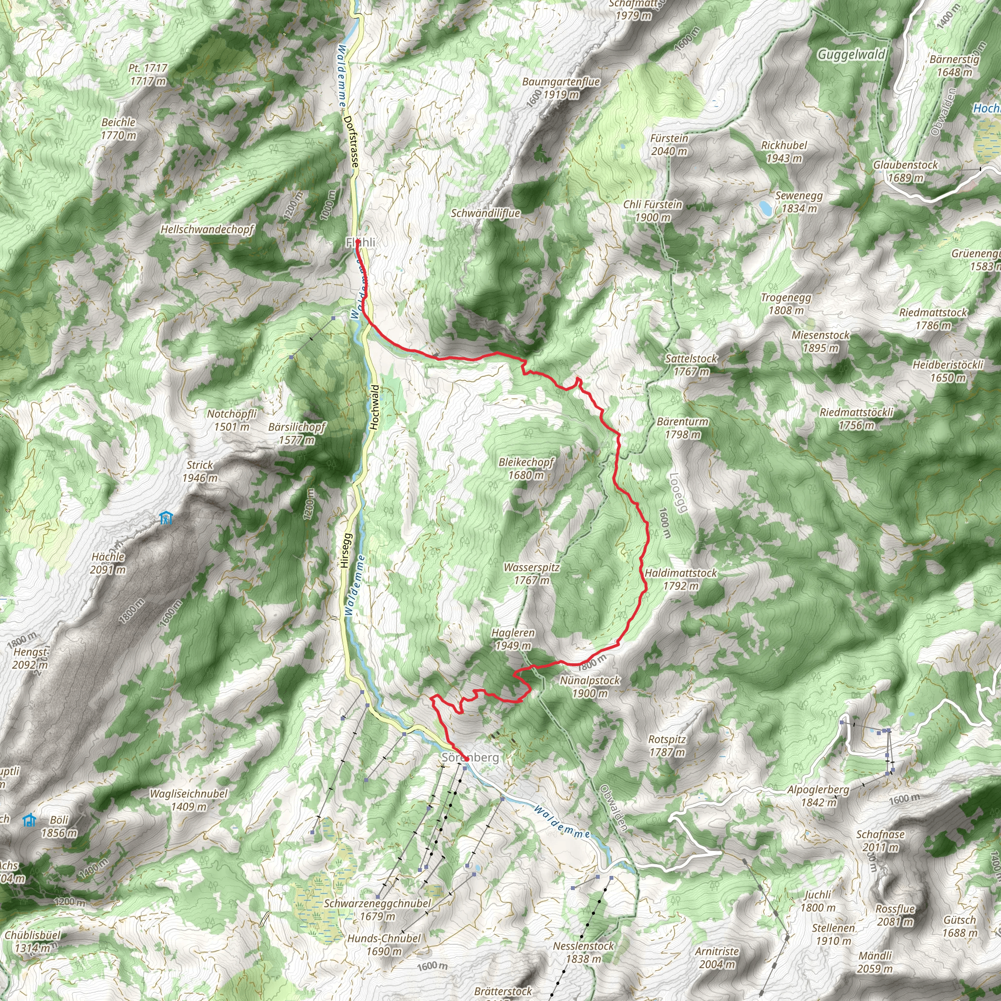 Glasereipfad mobile static map