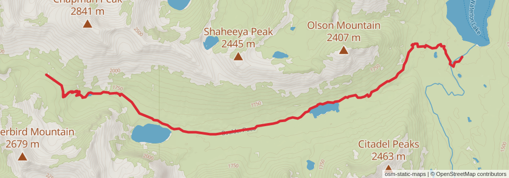 American Perimeter Trail - Rocky Mountains Primary stage 153 Map