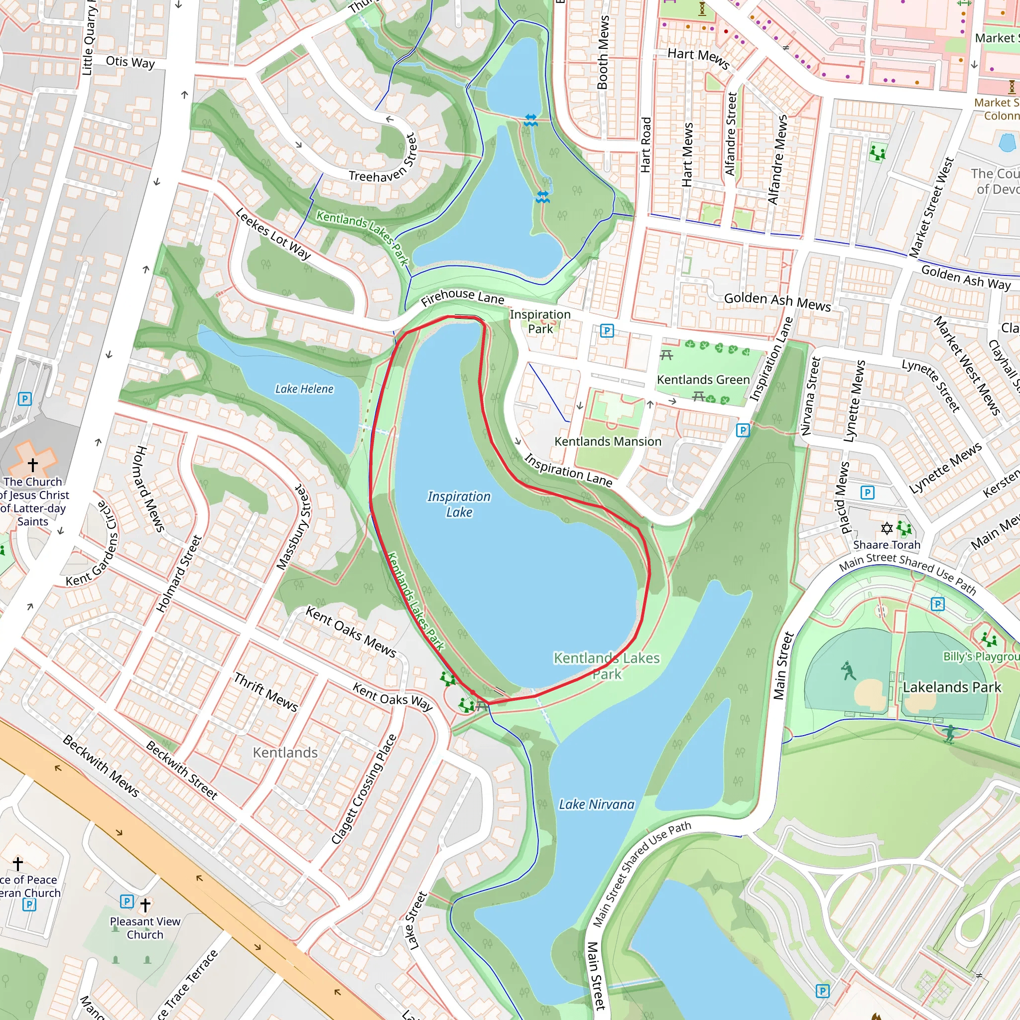 Inspiration Lake Loop mobile static map