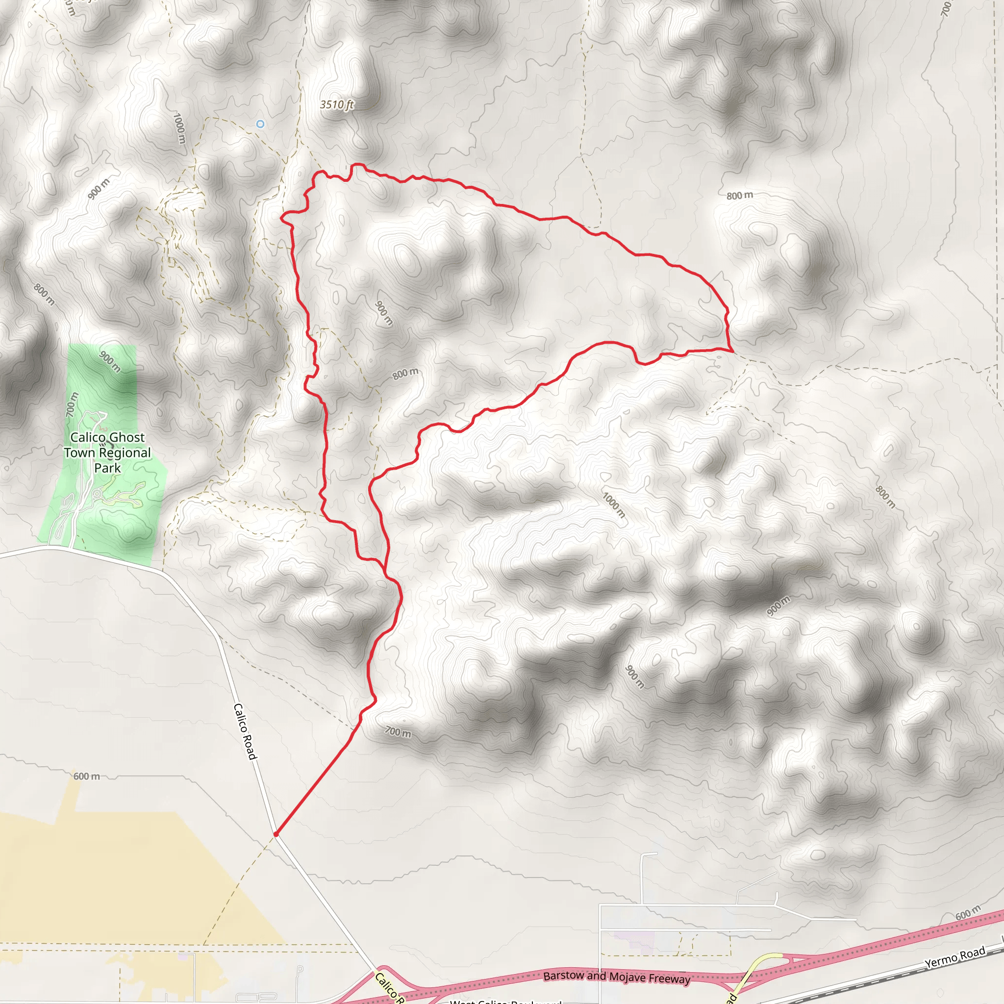Mule Canyon, Tin Can Alley and Kramer Arch LoopLoop mobile static map