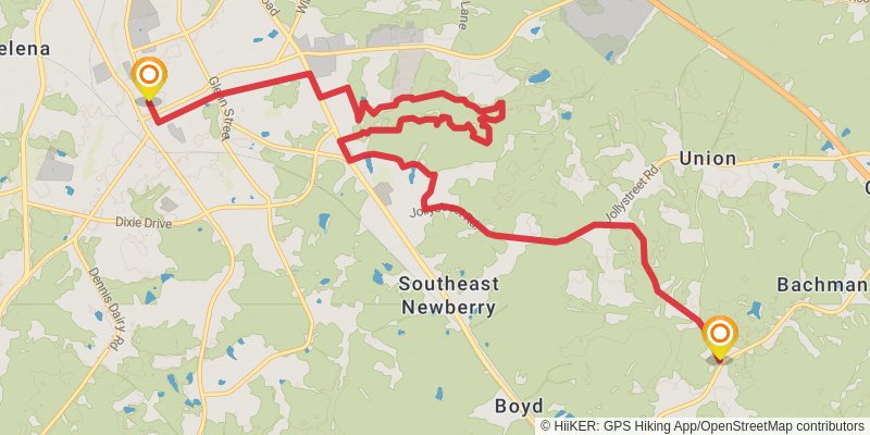 Palmetto Trail stage 23 Map