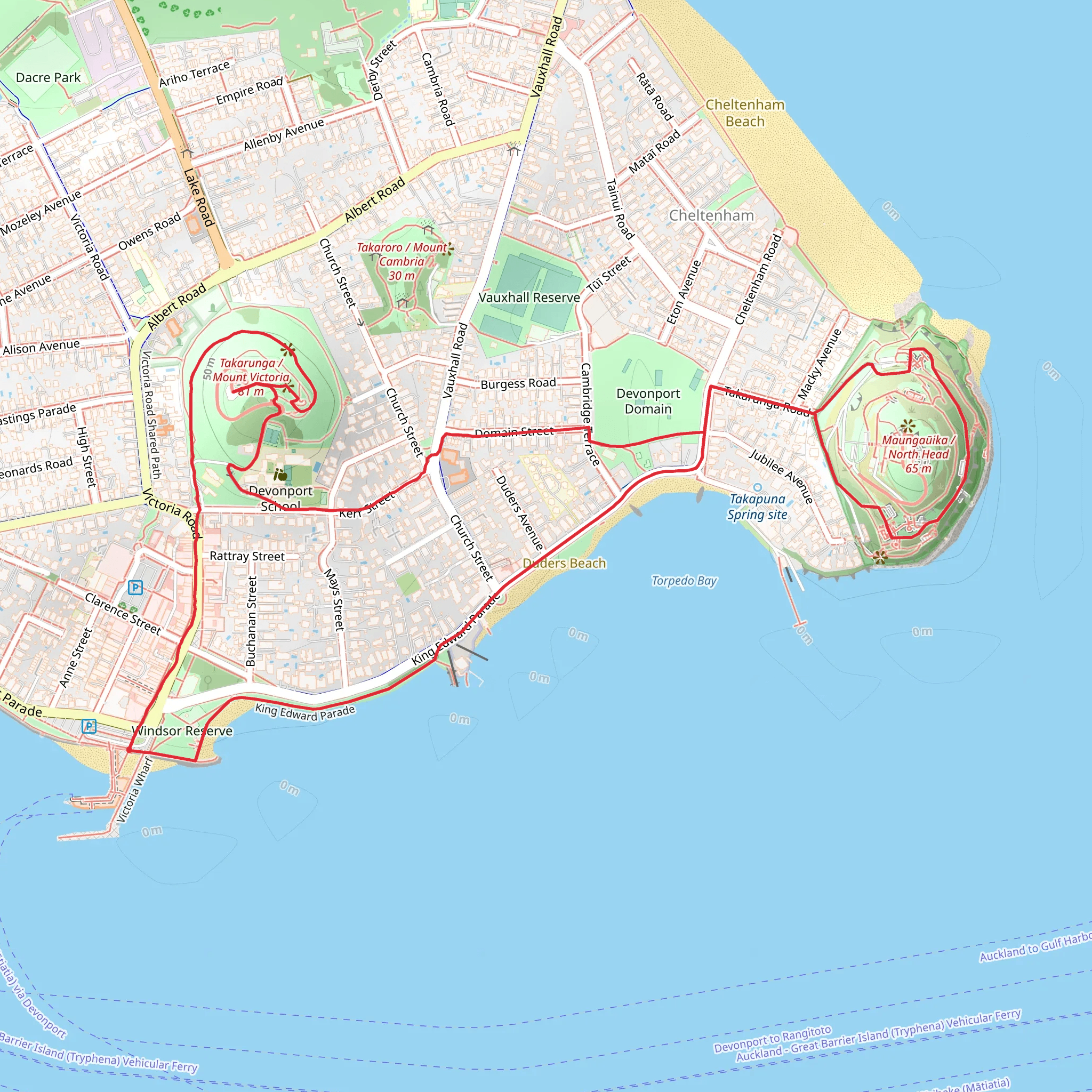 Devonport Loop mobile static map