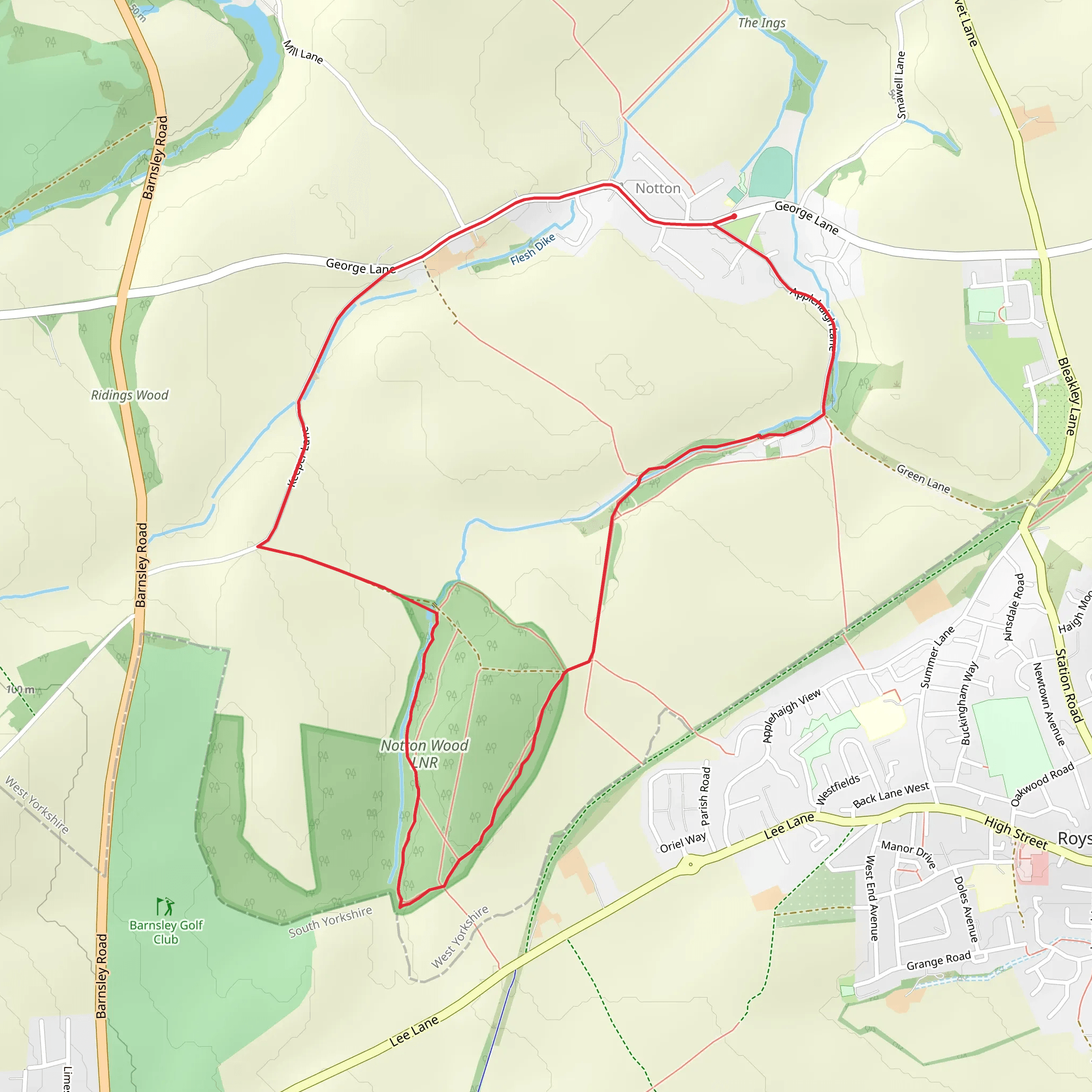 Notton Woods Loop mobile static map