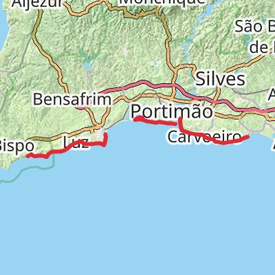 Algarve Coast Golden South-West 7-Day Moderate Tour (Hillwalk Tours) mobile static map