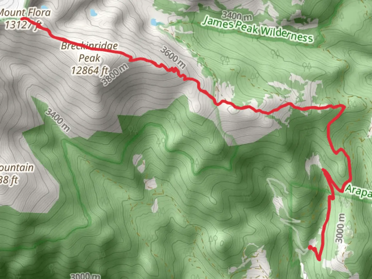 An image depicting the trail Mount Flora from Empire and its surrounding area.