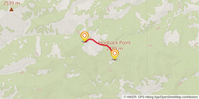 Hogback Ridge Trail stage 2 Map