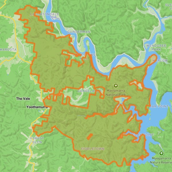 Marramarra National Park mobile static map